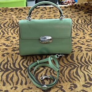 Coach Mint Green Eliza with Silver Accents